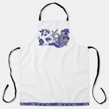 Blue & White China Blue Willow Design 