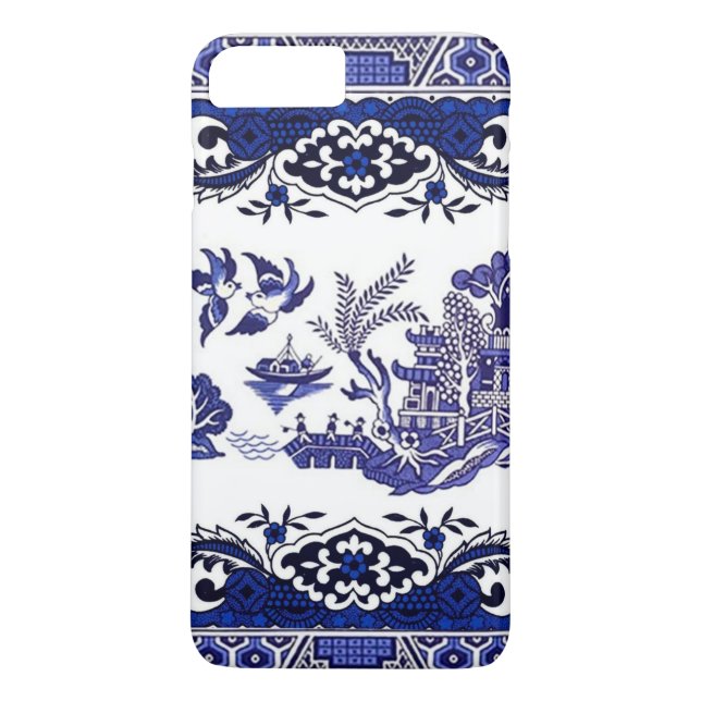 Blue & White China Blue Willow Design Case-Mate iPhone Case (Back)