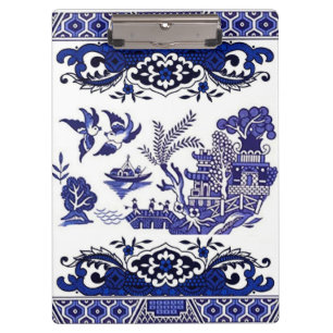 Blue & White China Blue Willow Design Clipboard