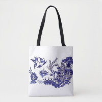 Blue & White China Blue Willow Design
