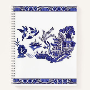 Blue & White China Blue Willow Sketchbook Notebook
