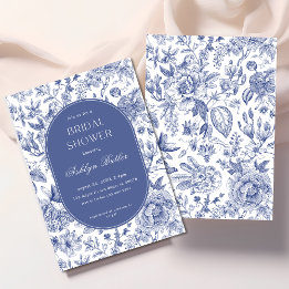 Blue White Chinoiserie Bridal Shower Invitation