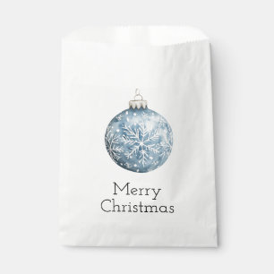 Blue White Christmas Snowflakes Ornaments Favour Bag
