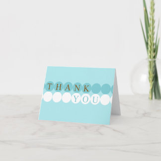Blue & White Circles Thank You Card