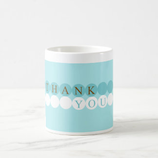 Blue & White Circles Thank You Mug