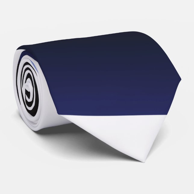 Blue & White Classic Tie (Rolled)