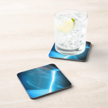 Blue White Cold Light on Glass