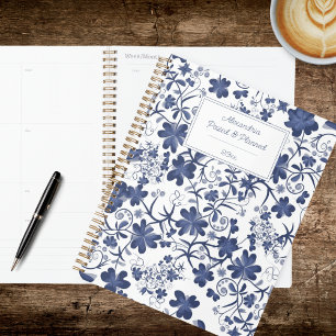 Blue & White Country Floral Planner
