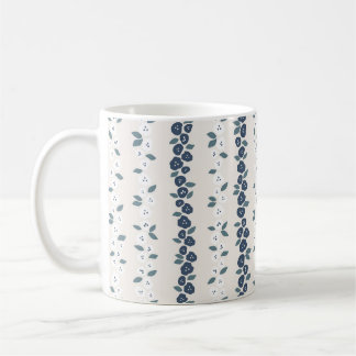Blue White Cute Farmhouse Rustic Pattern Coffee Mug