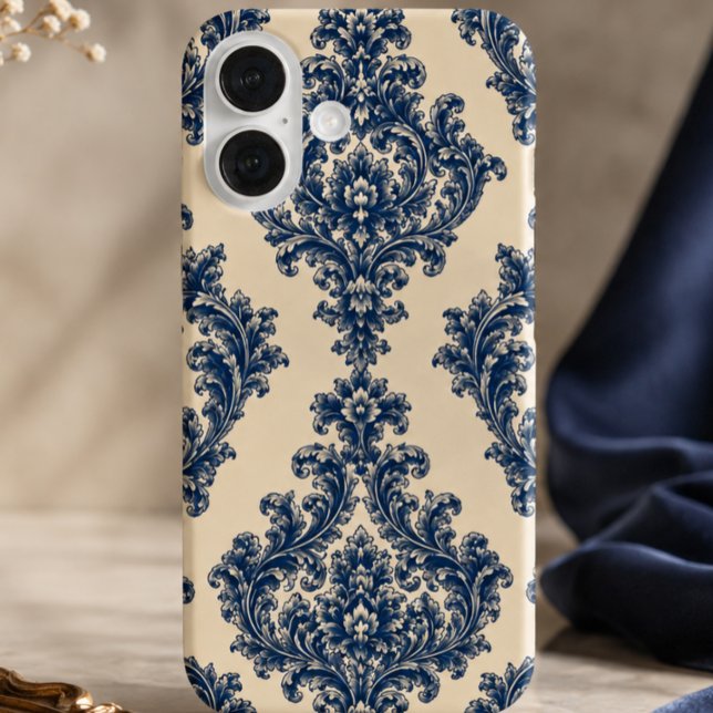Blue & White Damask  Case-Mate iPhone Case (Creator Uploaded)