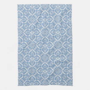 Blue & White Damask Kitchen Towel