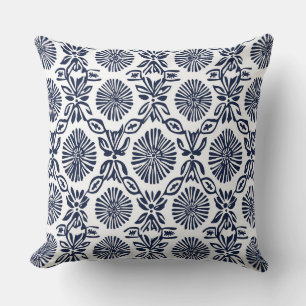 Blue & White Decorative Throw Pillow