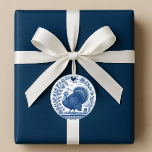 Blue & White Delft Turkey Gift Tag