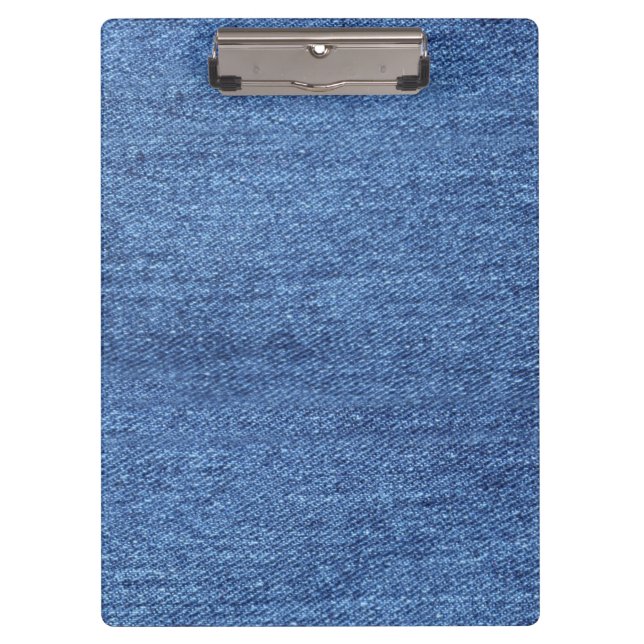 Blue White Denim Texture Look Image Clipboard (Front)