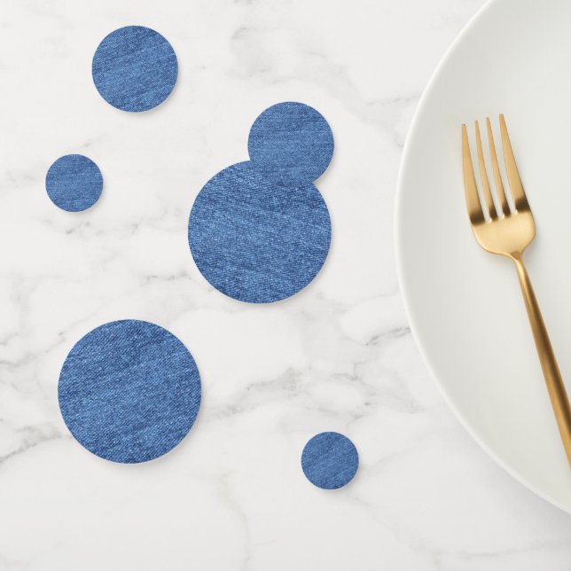 Blue White Denim Texture Look Image Confetti (Group)