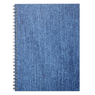 Blue White Denim Texture Look Image Notebook