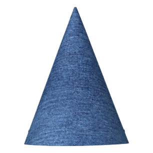 Blue White Denim Texture Look Image Party Hat