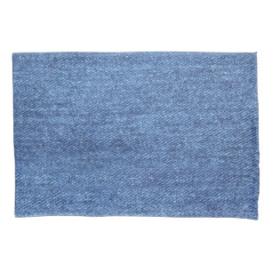 Blue White Denim Texture Look Image Pillowcase