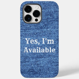 Blue White Denim Theme Wedding Case-Mate iPhone 14 Pro Max Case