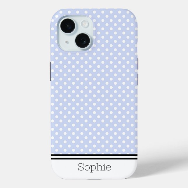 Blue White & Dots Custom Samsung Case-Mate iPhone Case (Back)