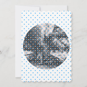 blue, white dots, feminin bavarian invitation
