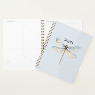 Blue White Dream Dragonfly Planner