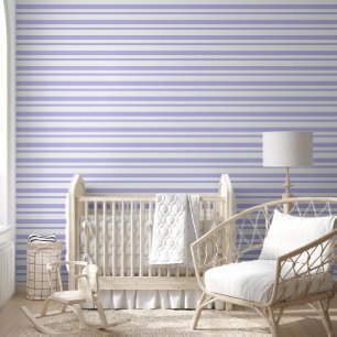 Blue White Elegant Stripes  Wallpaper