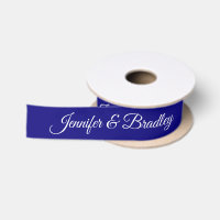 Blue White Elegant Wedding Personalised Name