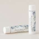Blue White Floral Bridal Shower Lip Balm Favours