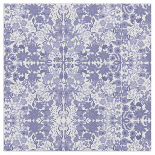 Blue White Floral Designer Fabric