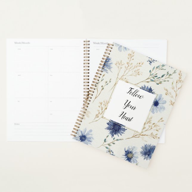 Blue White Floral   Planner (Display)