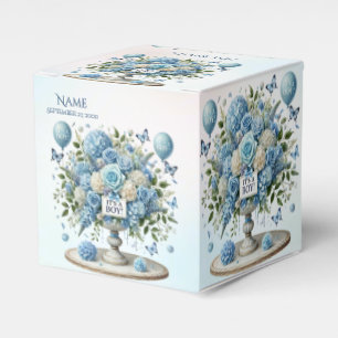 Blue White Floral Vase Favour Box