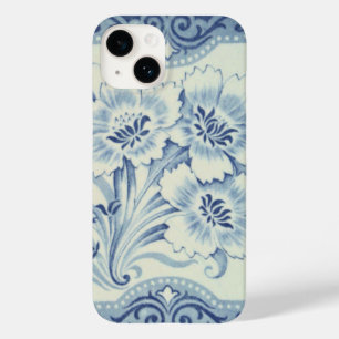 Blue & White Floral Victorian Majolica Antique Case-Mate iPhone 14 Case