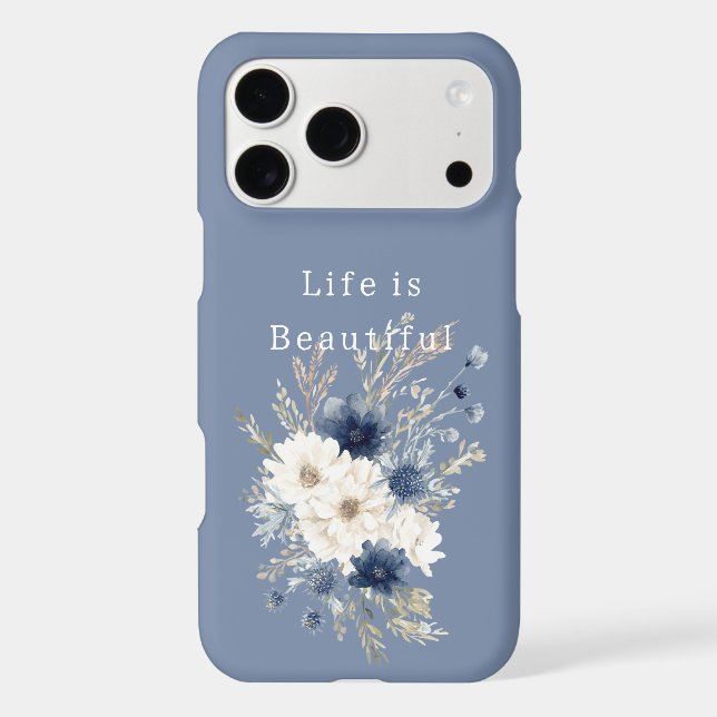 Blue White Flowers (Back)