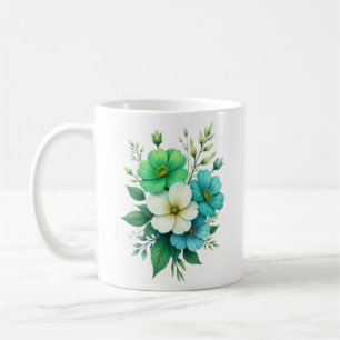 Blue White Flowers Bouquet-57453 Coffee Mug