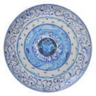 "Blue & White Flowers" Melamine Plate