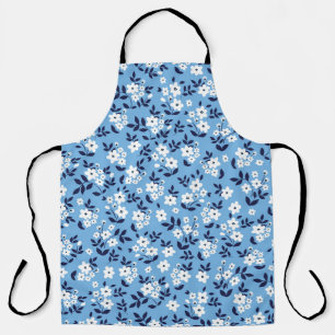 Blue, White Flowers: Vintage Apron