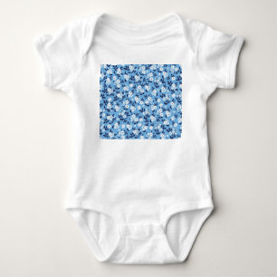 Blue, White Flowers: Vintage Baby Bodysuit