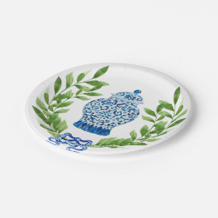 Blue & White Ginger Jar Paper Plate