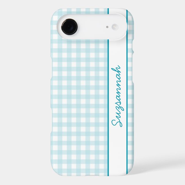 Blue White Gingham Check Custom Case-Mate (Back)