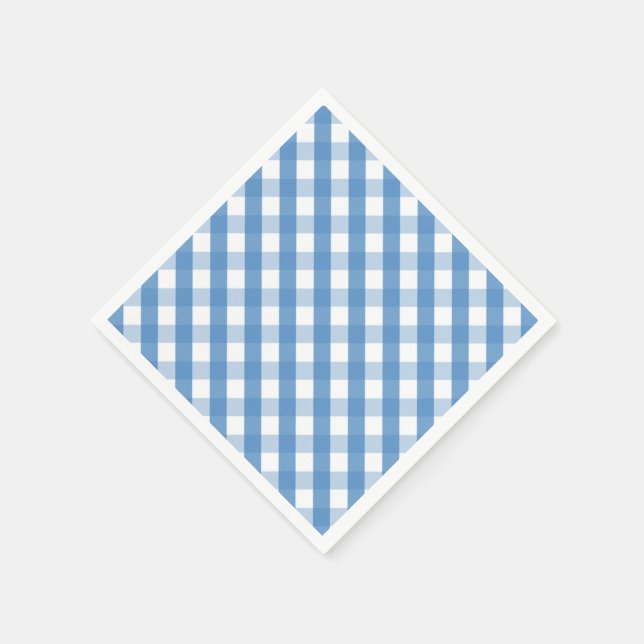 Blue white gingham napkins (Corner)