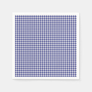 Blue-White Gingham-PAPER PARTY NAPKINS