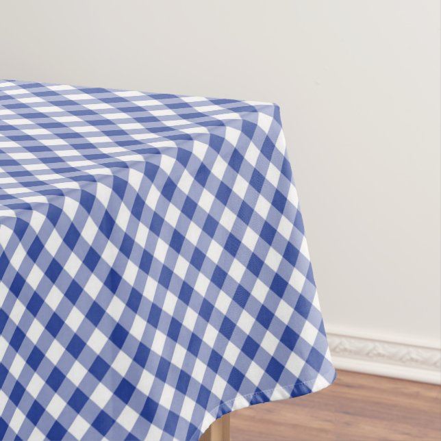Blue White Gingham  Tablecloth (In Situ)