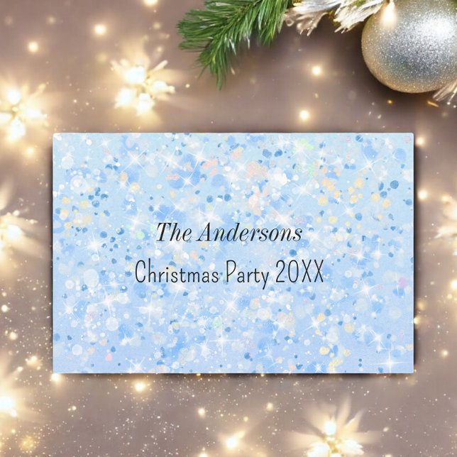 Blue White Glitter Holiday Birthday Party  Tissue Paper (Creator Uploaded)