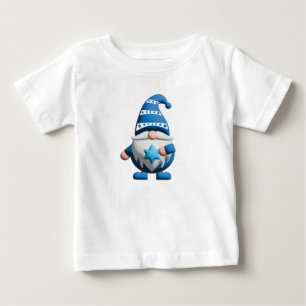 Blue White Gnome holding Star of David Baby T-Shirt
