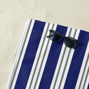 Blue white grey beach bathroom coastal towel