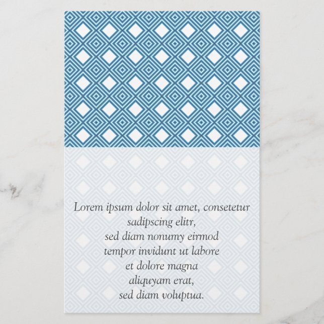 Blue, white, grey flyer (Front)