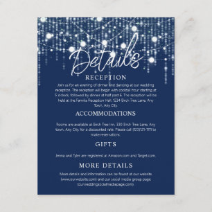 Blue & White Hanging Lights Enclosure Card