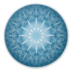 Blue White Kaleidoscope Pattern Mandala