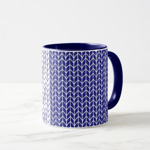 BLUE & WHITE KNIT Navy Combo Mug